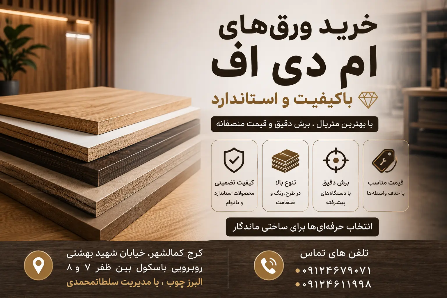 💎 خرید ورق‌های ام دی اف باکیفیت و استاندارد